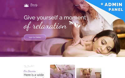 Szablon Landing Page Beauty - Spa Center Landing Page Template #83887