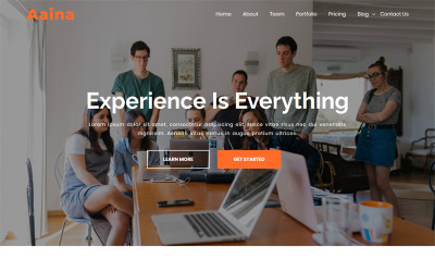 Aaina - Jednostránkový WordPress motiv Parallax