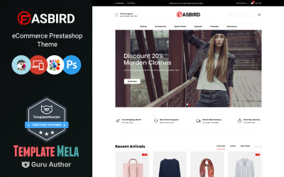 Fasbird - Tema de PrestaShop para la tienda de diseñadores de moda