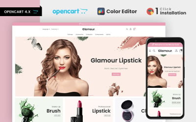 Glamour Cosmetics Store OpenCart Template