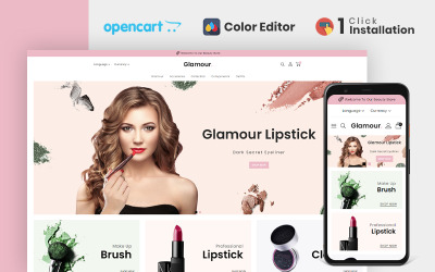 Glamour kozmetikai üzlet OpenCart sablon