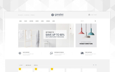 Grand modèle OpenCart de magasin de meubles