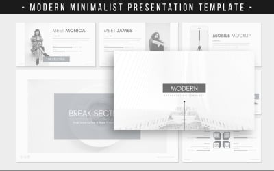 Modelo de PowerPoint de apresentação minimalista MODERNO