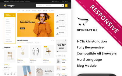 Plantilla OpenCart "Megzu - The Mega Store Responsive Premium" #83947