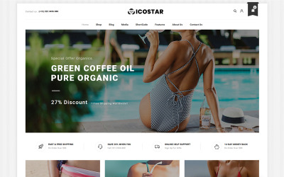 Responsywny motyw WooCommerce Icostar - Lingerie Store WooCommerce Theme #83938