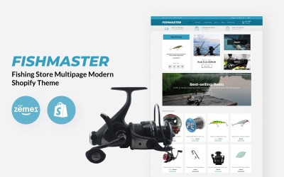 Reszponzív Fishmaster - Fishing Store Multipage Modern Shopify sablon 83983
