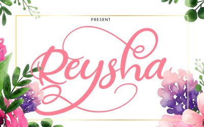Reysha | Fuente cursiva de flores
