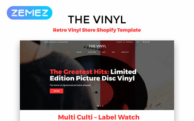 The Vinyl - Music Store eCommerce Creative Shopify Theme