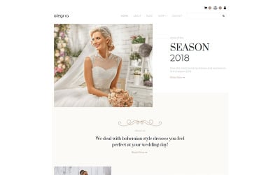 Alegria - Braut Shop MotoCMS E-Commerce-Vorlage