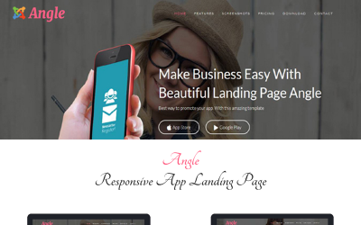 Angle - Template Joomla responsive per landing page di app
