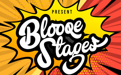 Blooqe-stadia | Vet cursief lettertype