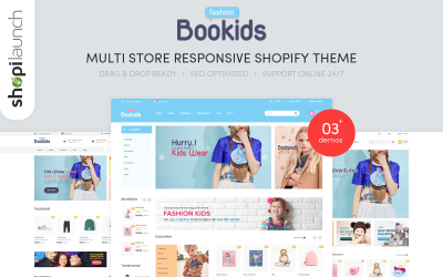 BooKids - Több bolti érzékeny Shopify téma