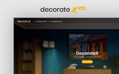 DecorateX - HTML5 Шаблон веб-сайту для меблів та декорацій