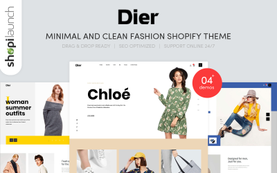 Dier - Thème Shopify Mode minimal et propre