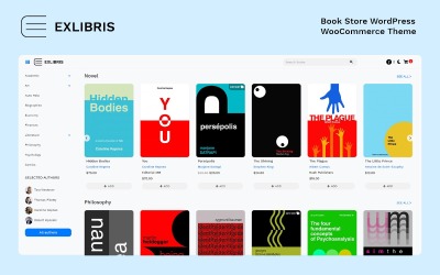 "EXLIBRIS - Book Store" Responsive WooCommerce Thema №84045