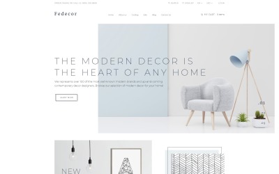Fedecor - Interieurontwerp Multipage Clean OpenCart-sjabloon