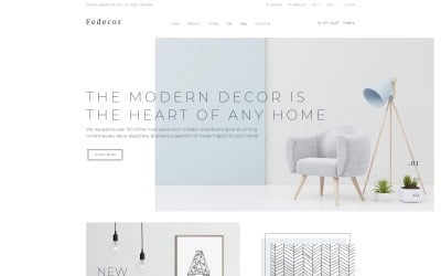 Fedecor - Многостраничный чистый шаблон OpenCart для дизайна интерьера