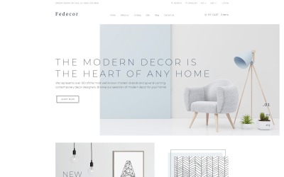 Fedecor-室内设计多页清洁OpenCart模板