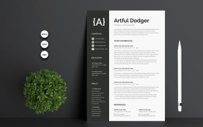 Modello di curriculum Artful Dodger