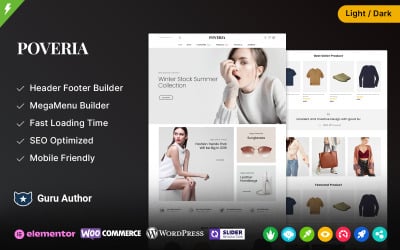 Poveria - Módní obchod Elementor WooCommerce responzivní téma