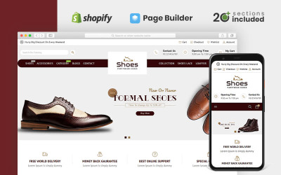 Shopify Theme namens "Shoes Store Responsive" #84015