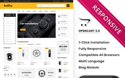 Autory - responsywny szablon OpenCart Mega Automobile Store