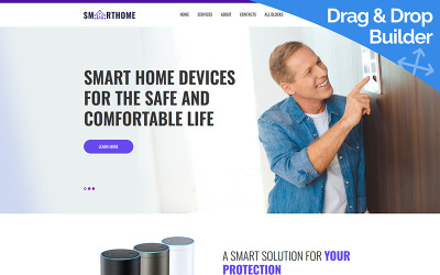 Tema di Landing Page Responsive #84018 "Smart Home"