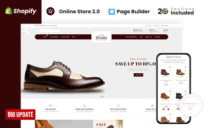 Tema Shopify adaptable para tienda de zapatos