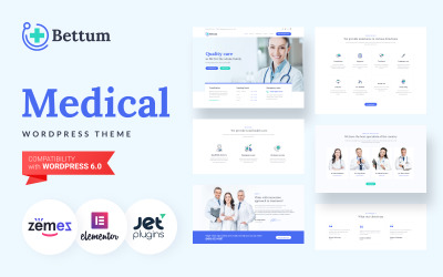 Bettum - Schoon medisch WordPress Elementor-thema