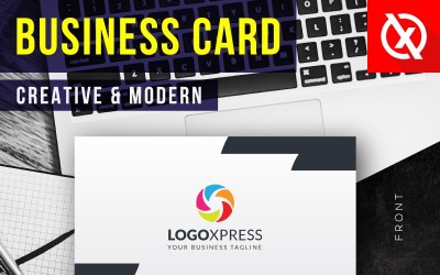 Clean Colorful Modern Business Card - Corporate Identity Design