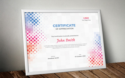 Colored Certificate Template 84110