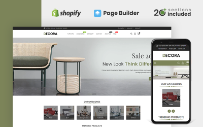 Responsywny szablon Shopify Decora Furniture Store #84103