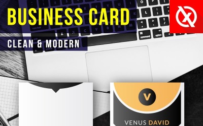 Venus Clean &amp;amp; Modern Business Card - Corporate Identity Design