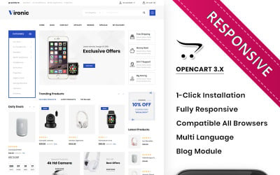 Vironic - The Mega Electronic Store OpenCart Template
