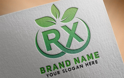 RX dopis Logo šablona
