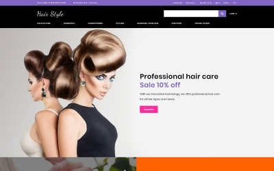 Hair Style - Güzellik Mağazası Çok Sayfalı Yaratıcı OpenCart Şablonu