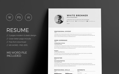 Brenner Minimal Clean Resume Template
