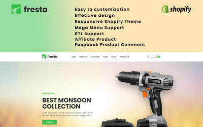 Fresta - тема Shopify для шлифовальных инструментов