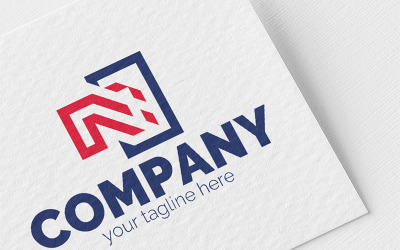Modèle de logo N disparaissant