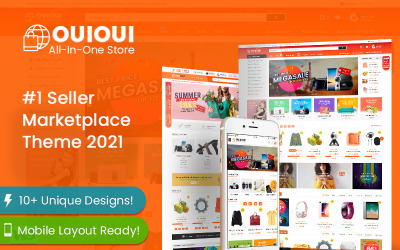 OuiOui - Multi Vendor MarketPlace Elementor WooCommerce WordPress-thema (gereed voor mobiele lay-outs)