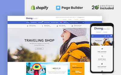 Dykning Resetillbehör Store Shopify Theme