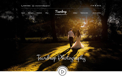 Teardrop - Modèle PSD de photographie de mariage