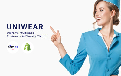 Uniwear - Uniform multipage minimalistisch Shopify-thema
