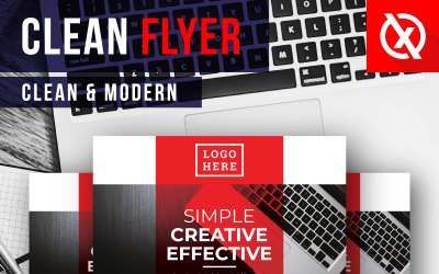 Einfacher effektiver roter Flyer - Corporate Identity Design