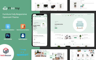 Floorsy - Šablona OpenCart obchodu s nábytkem
