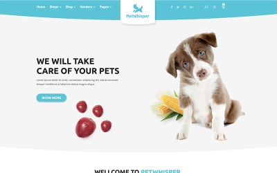 Motyw WooCommerce Pets store RTL WordPress Theme WooCommerce Theme #84584
