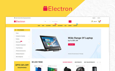 Plantilla OpenCart "Electron - Electronics Mega Store" #84517