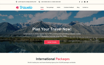 Travelo - Modèle PSD d&amp;#39;agence de voyage