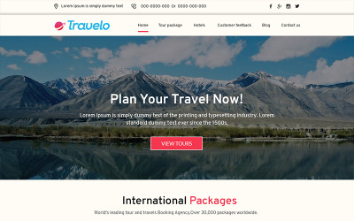 Travelo - szablon PSD dla biura podróży