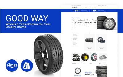 Buon modo - Pulisci il tema dell'e-commerce di ruote e pneumatici di Shopify